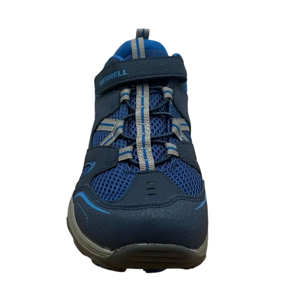 Merrell Big Boys Trail Chaser Hiking Leather Shoes Size 6.5 Blue Gray Slip-on